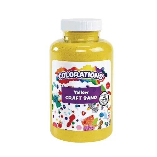 Miniatura 8 de Colorations Colorida arena vibrante tarro de 22 onzas para artes, manualidades y actividades de juego, naranja oscuro
