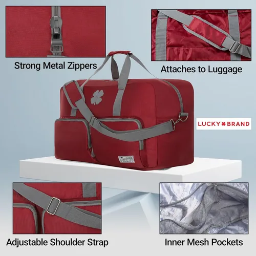 Miniatura 4 de Lucky Travel - Bolsa de lona de 65 L, bolsa de gimnasio y bolsa de lona para hombres, bolsa plegable para mujeres y hombres con correa de hombro