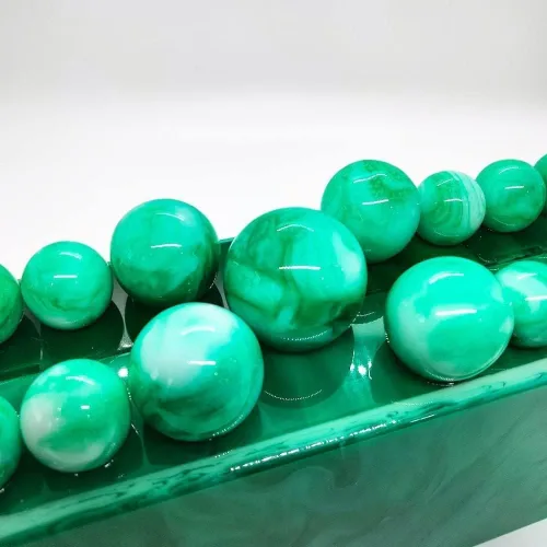 Miniatura 4 de TAYASH Bolso acrílico de noche para mujer, bolso de mano de mármol con purpurina para boda, cóctel, fiesta, baile de graduación (color verde)
