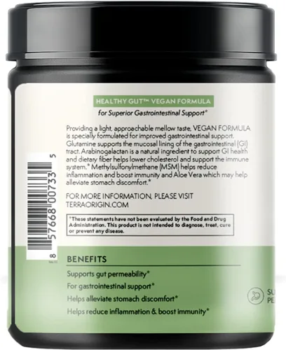 Miniatura 5 de Fórmula vegana intestinal saludable con L-glutamina e ingredientes clínicamente probados Apoya la permeabilidad intestinal, apoyo