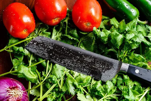 Miniatura 6 de Cuchillo de chef, Mercer Culinary Renaissance, forjado de 8 pulgadas, cuchillo de pelar forjado 63.5 cm , 2.5", Negro