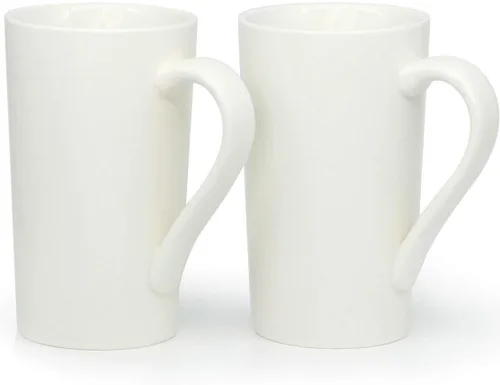 Miniatura 8 de Taza de Café de 20 Onzas Extra Grande, M007, Taza Alta Grande de Cerámica Lisa para Café con Leche, Capuchino y Té con Asa para Papá, Hombres