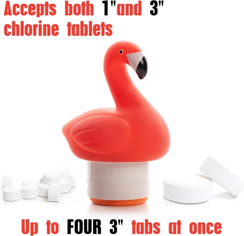 Miniatura 2 de XY-WQ Flotador de cloro, dispensador de cloro flotante para piscina, se adapta a tabletas de 1 y 3 pulgadas para piscinas grandes y pequeñas