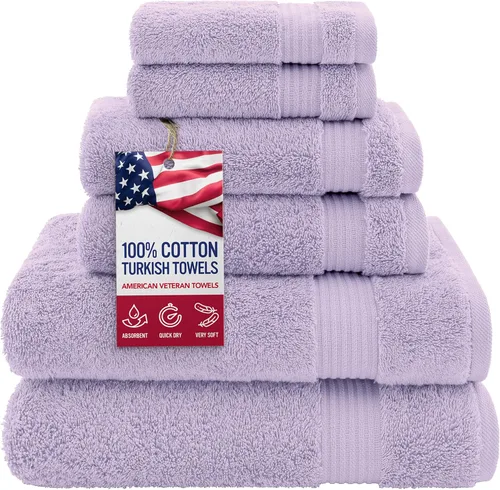 Miniatura 33 de Toalla American Veteran, Juego de Toallas de Mano para Baño de 4, 100% Conjunto de Toallas de Mano Turcas de Algodón, Toallas de Mano Suave