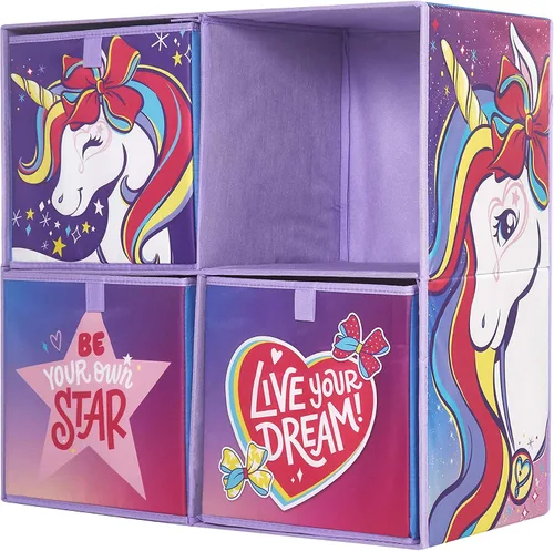 Miniatura 8 de Baby Shark - Cubby plegable de almacenamiento suave con 3 cubos plegables