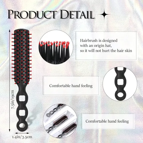 Miniatura 2 de 36 cepillos de pelo a granel para personas sin hogar, cepillos desechables envueltos individualmente, cerdas de nailon, cepillo desenredante