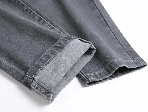Miniatura 6 de Jeans elásticos ajustados para hombre, jeans ajustados rasgados para hombre, pierna recta, cómodos, cintura flexible, pantalones de mezclilla tipo