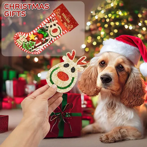 Miniatura 7 de MON2SUN 11Count - Calcetín de Navidad para perros pequeños