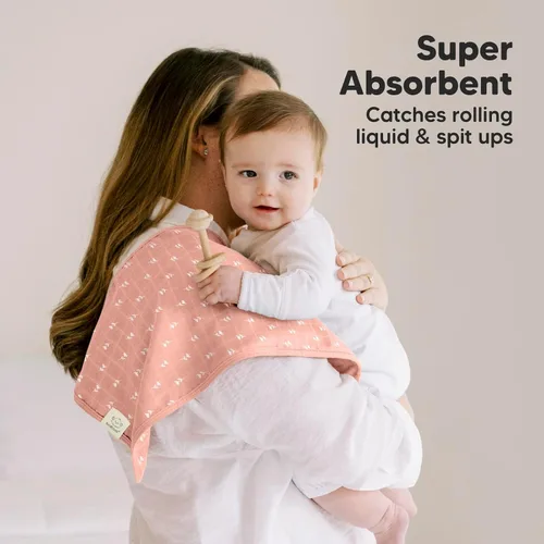 Miniatura 3 de KeaBabies Paños de Eructo de Muselina de Algodón para Bebé Niño, Niña - Paquete de 5 Paños Suaves y Absorbentes para Eructar de Bebés, Toallas