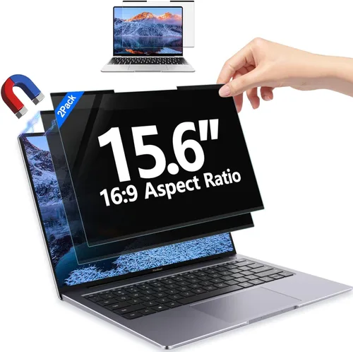 Miniatura 13 de [Paquete de 2] Pantalla de privacidad HD para computadora de 24 pulgadas, pantalla de privacidad mejorada para pantalla ancha 16:9 extraíble