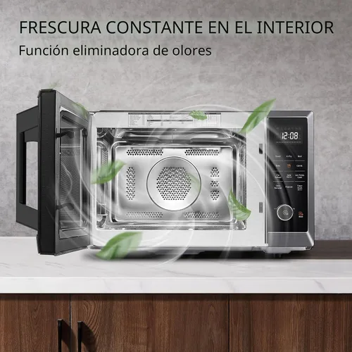Miniatura 7 de TOSHIBA Horno de microondas combinado con freidora de aire 8 en 1 para encimera, con convección, parrilla, modo de eliminación de olores, plato