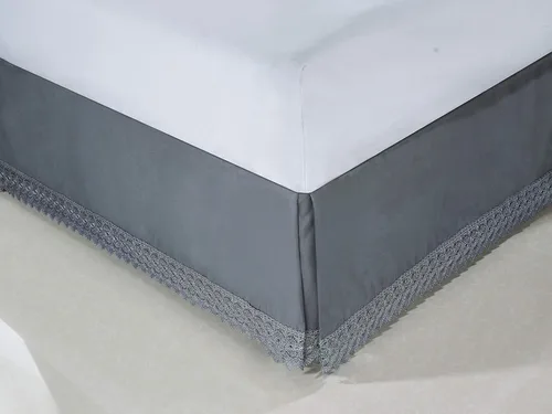 Miniatura 2 de Elegant Comfort ™ Plataforma de microfibra suave y sedosa con flecos de encaje, resistente a las arrugas y a la decoloración con caída de 15 pulgadas