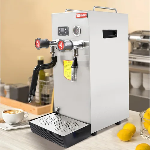 Espumador y vaporizador de leche comercial, 8L/270 oz de gran capacidad, 110V 2500W Máquina de espuma de leche eléctrica Máquina de ebullición