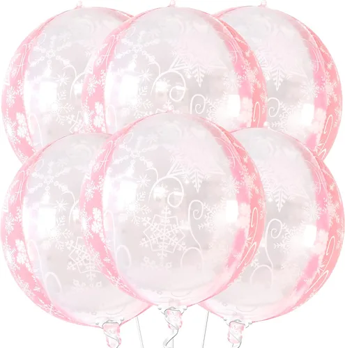 Miniatura 38 de KatchOn, Globos de papel aluminio de color rosa claro, 22 pulgadas, paquete de 6 unidades, globos de Mylar rosa claro para decoraciones de Navidad