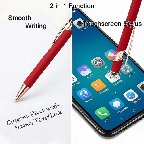 Miniatura 3 de Bolígrafos grabados personalizados a granel, personalizados con nombre/logotipo, tinta negra o azul, escritura suave para oficina, negocios, Negro