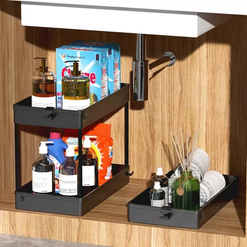 Miniatura 3 de SPACEKEEPER Carrito de Almacenamiento Rodante de 3 Niveles Organizadores de Carrito de Baño con Ruedas Organización de Cuarto de Lavandería Unidad