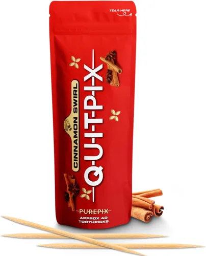 Miniatura 9 de QuitPix - Palillos de dientes con sabor prémium con infusión para ayudar a dejar de fumar, sin nicotina, sin OMG, Kosher Vegan Cool Mentol 40 Cool