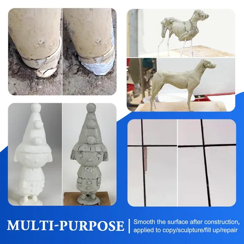 Miniatura 3 de Masilla epoxi – Fórmula fuerte de 2 partes de 12 onzas, reparación de cerámica para grietas, relleno y escultura epoxi – para metal, hormigón, Gris