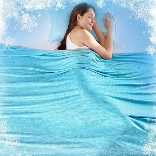 Miniatura 23 de KMUSET Manta refrescante (50 x 60 pulgadas), manta refrescante de verano de doble cara para personas que duermen con calor y sudores nocturnos