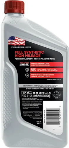 Miniatura 2 de Valvoline - Aceite de motor sintético completo de alto millaje con MaxLife Technology SAE 5W-30, 1 cuarto de galón, paquete de 2