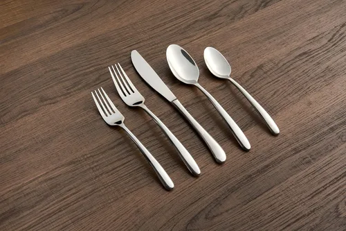 Miniatura 2 de Cambridge Silversmiths Jude Mirror - Juego de cubiertos de 45 piezas, servicio para ocho, color plateado