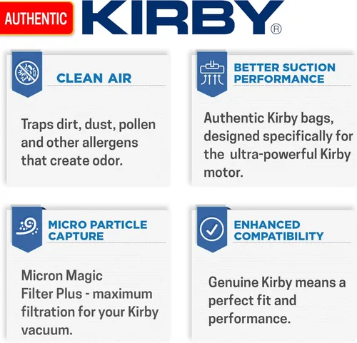 Miniatura 9 de Kirby Bolsas de filtro HEPA de reducción de alérgenos 6 unidades Parte #204811 Reemplazo OEM para aspiradoras Kirby estilo F y Twist
