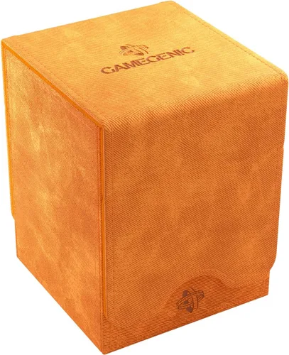 Caja de almacenamiento de cartas GameGenic – Caja de cubierta: Squire XL Naranja 100CT – Durable y resistente para almacenamiento de cartas TCG, OCG