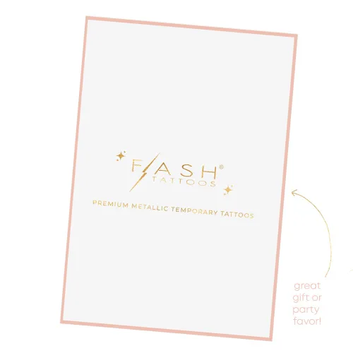 Miniatura 8 de Flash Tattoos STARLIGHT VARIETY - Pecas y tatuajes corporales con purpurina plateada, 25 parches metálicos celestiales de primera calidad