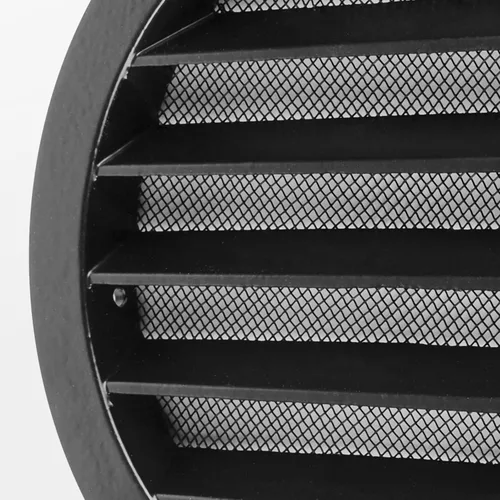 Miniatura 6 de calimaero® WSGB Rejilla de Ventilación de Aire de Metal Redondo Negro de 5 Pulgadas con Persiana Plana y Malla Antimoscas Compatible Solo
