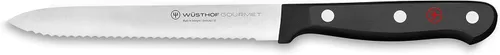 Wüsthof Cuchillo multiusos dentado Gourmet de 5 pulgadas, color plateado