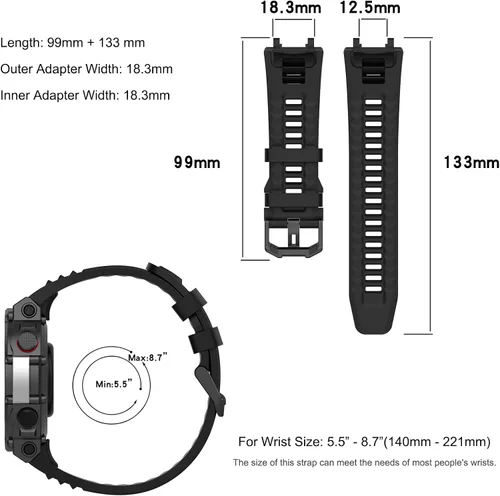Miniatura 4 de Lijinlan Correa de reloj Amazfit T-Rex 2 para mujeres y hombres, correa de repuesto de silicona suave para reloj inteligente Amazfit Trex 2