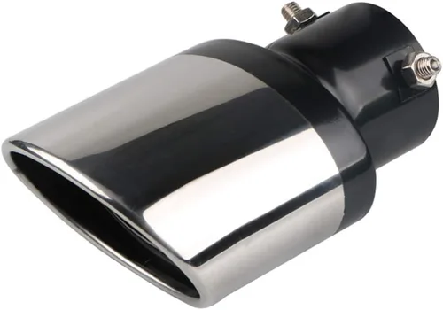Tubos de punta de silenciador de escape de coche de acero inoxidable universal tipo recto atornillado para tubos de 1.5 a 2.1 pulgadas de diámetro