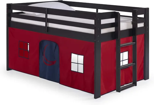 Miniatura 13 de Alaterre Furniture Jasper - Cama tipo loft junior individual, marco gris paloma y fondo de camuflaje gris