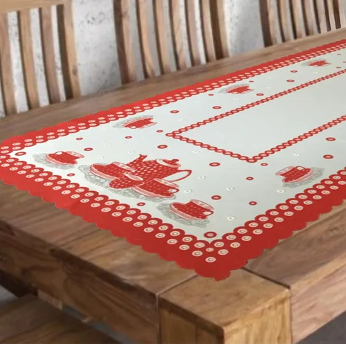 Miniatura 2 de Camino de mesa de cerámica polaca (rojo)