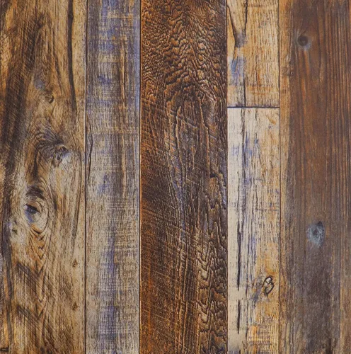 Hopeak - Papel pintado de madera sintética, adhesivo para despegar y pegar, vinilo decorativo, extraíble e impermeable, 17.5 x 511.8 pulgadas, color