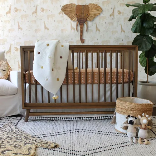 Miniatura 6 de Crane Baby Decoración de pared de safari de madera, arte de pared de guardería de animales de madera, decoración de habitación de safari de género