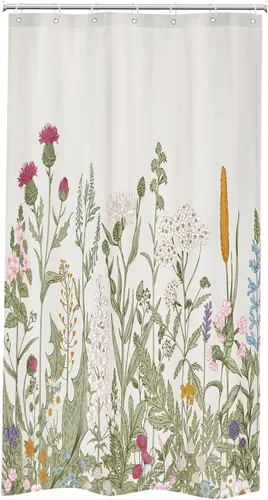 Miniatura 7 de Riyidecor - Cortina de ducha con estampado de flores silvestres para decorar un baño pequeño o una ventana, 36 pulgadas de ancho x 72 pulgadas
