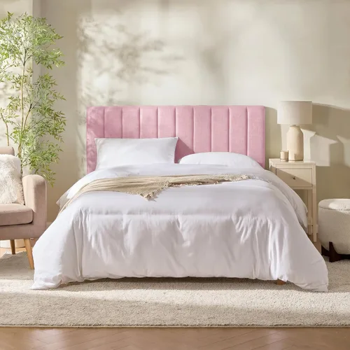 Miniatura 12 de Nestl Upholstered Twin Headboard - Easy Assemble Channel Stitched Headboard Twin Size - Wall Mounted Headboards with 3D Soundproof Wall Panels Peel