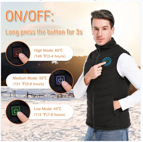 Miniatura 3 de NUNEWARES Heated VestUSB Charging Lightweight Heated JacketHeating Clothing for Men WomenOutdoor