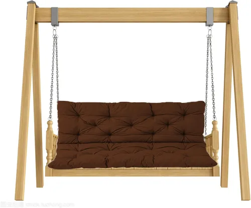 Miniatura 8 de Cojines de banco para interiores y exteriores, cojines de asiento de columpio de jardín de 2 o 3 asientos con respaldo, cojines de repuesto