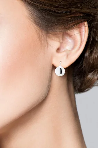 Miniatura 2 de Miabella 925 Sterling Silver Italian High Polished Round Dome Button Bead Ball Statement Leverback Earrings for Women, Made in Italy