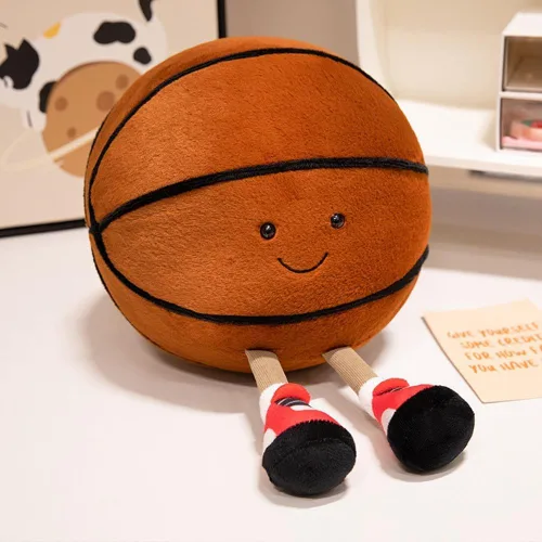 Miniatura 5 de Juguetes de peluche de fútbol americano de 13.7 pulgadas, juguete de pelotas deportivas rellenas de rugby, con pies, muñeca de fútbol creativa