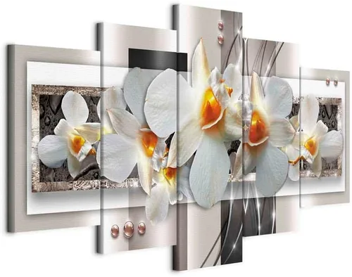 Miniatura 51 de Lienzo decorativo con impresión artística de diseño de orquídea de Artgeist Orquídea #01
