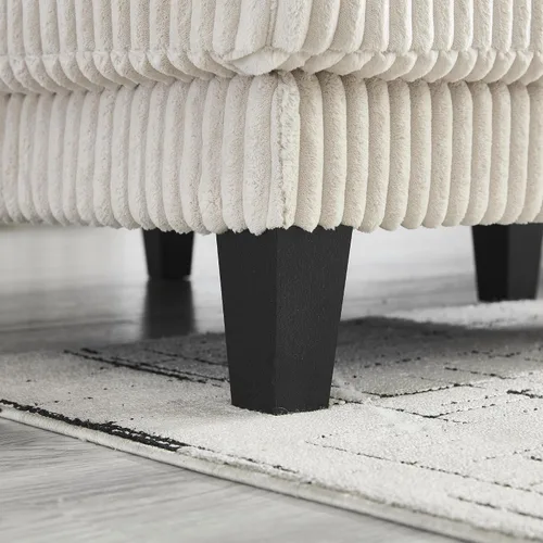 Miniatura 11 de Eafurn Sofá modular simétrico en forma de U con diván doble, moderno sofá esquinero tapizado de pana de gran tamaño, asiento profundo, cómodo sofá