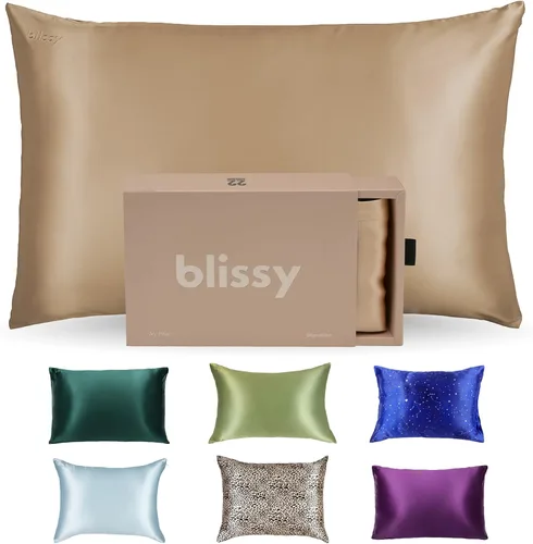 Miniatura 22 de Funda de almohada 100% de seda de morera pura de Blissy, fibras de alta calidad 6A con densidad de 22 momme, para el cuidado del cabello y la piel
