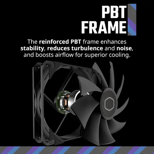 Miniatura 7 de Cooler Master MF120 Lite Black Carcasa Refrigerador Líquido Ventilador Enfriador de Aire, Ventilador de 120mm, PWM Dinámico 1,750 RPM, Palas