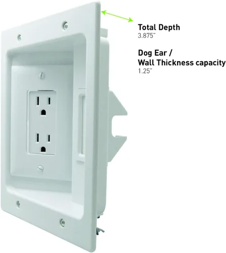 Miniatura 3 de Legrand, HT22U2WHR6 - Kit de alimentación para TV en casa, blanco, 6 pies de longitud, para oficina en casa y teatro