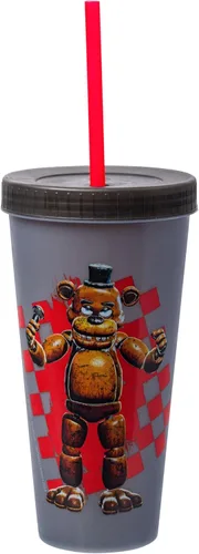 Miniatura 11 de Silver Buffalo Five Nights at Freddy's - Paquete de 4 vasos de plástico que cambian de color con Freddy Fazbear, Bonnie, Chica y Foxy, 24 onzas