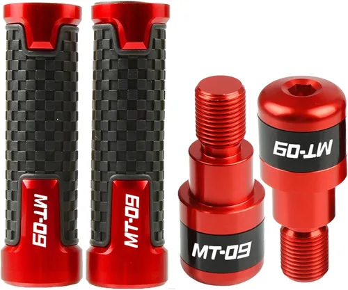 Miniatura 7 de Para Yamaha MT-09 FZ-09 2014 2015 2016 MT09 FZ09 MT FZ 09 Accesorios de motocicleta Manillar Grips Mano extremos Cap (Color : A Negro)