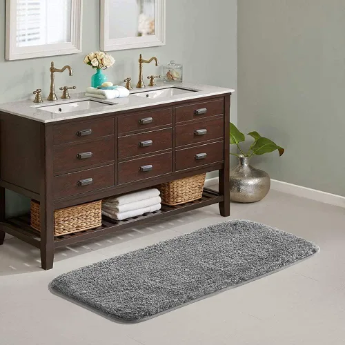 Miniatura 31 de Suchtale - Alfombra de baño antideslizante, tapete de baño de microfibra suave, absorbente de agua, peluda, lavable a máquina, para regadera, 16 x